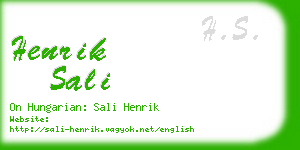 henrik sali business card